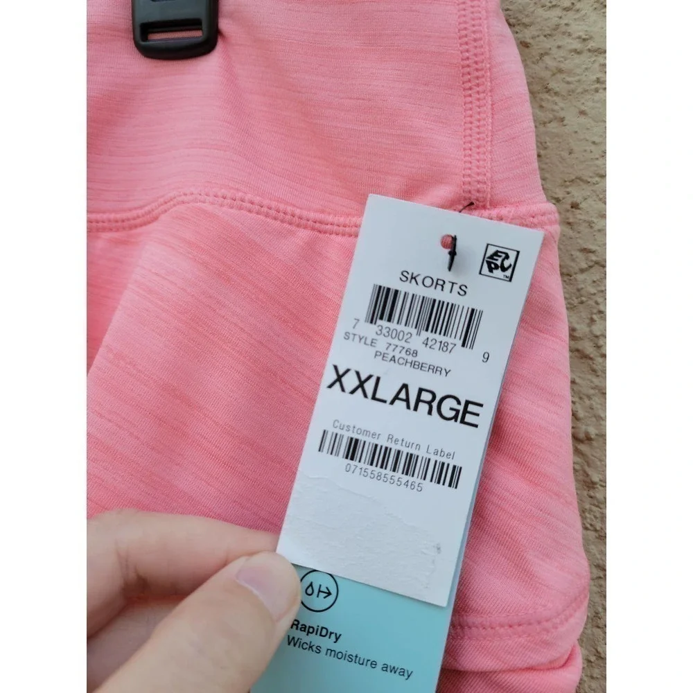 Ideology Skort Skirt Women XXL Peachberry Pleated NWT - Picture 7 of 10